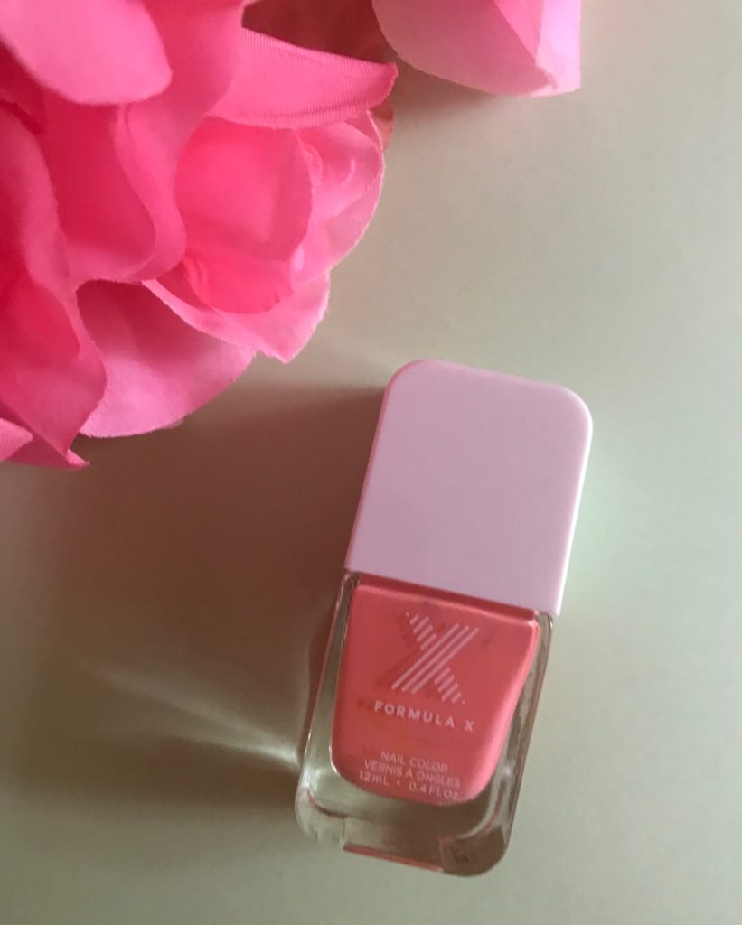 Formula X Nail Polish: shade TGIF, a neon peachy pink, neversaydiebeauty.com
