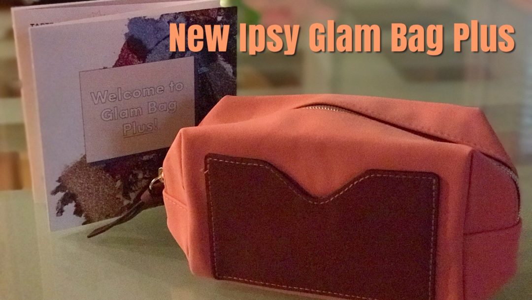 orange faux suede Ipsy Glam Bag Plus clutch with product card, neversaydiebeauty.com