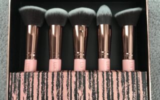 Luxie Rose Gold Kabuki Brush Set, neversaydiebeauty.com