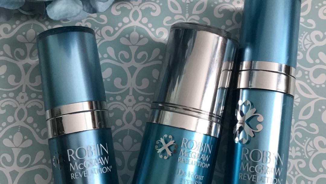 Robin McGraw Luxury Skincare products: eye cream, instant face shaper, Firming Neck & Decollete Cream, neversaydiebeauty.com