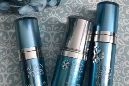 Robin McGraw Luxury Skincare products: eye cream, instant face shaper, Firming Neck & Decollete Cream, neversaydiebeauty.com