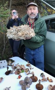 Gary Gilbert holding hen of the woods