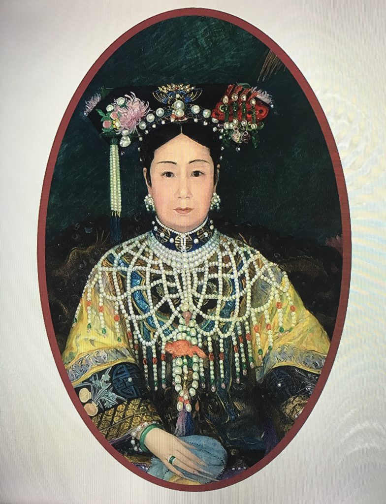 portrait of Chinese Empress Cixi, photographed at Chinese Empress exhibit at Peabody Essex Museum Salem MA