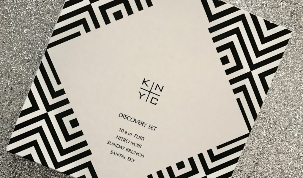 Kierin-NYC Discovery Set outer sleeve with black & white graphic design, neversaydiebeauty.com