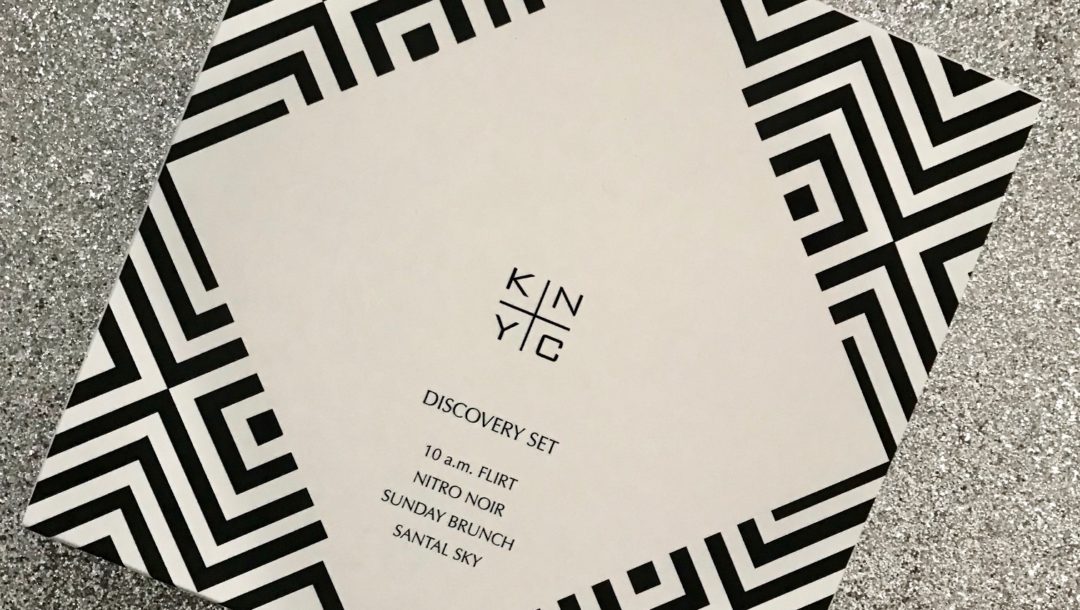 Kierin-NYC Discovery Set outer sleeve with black & white graphic design, neversaydiebeauty.com