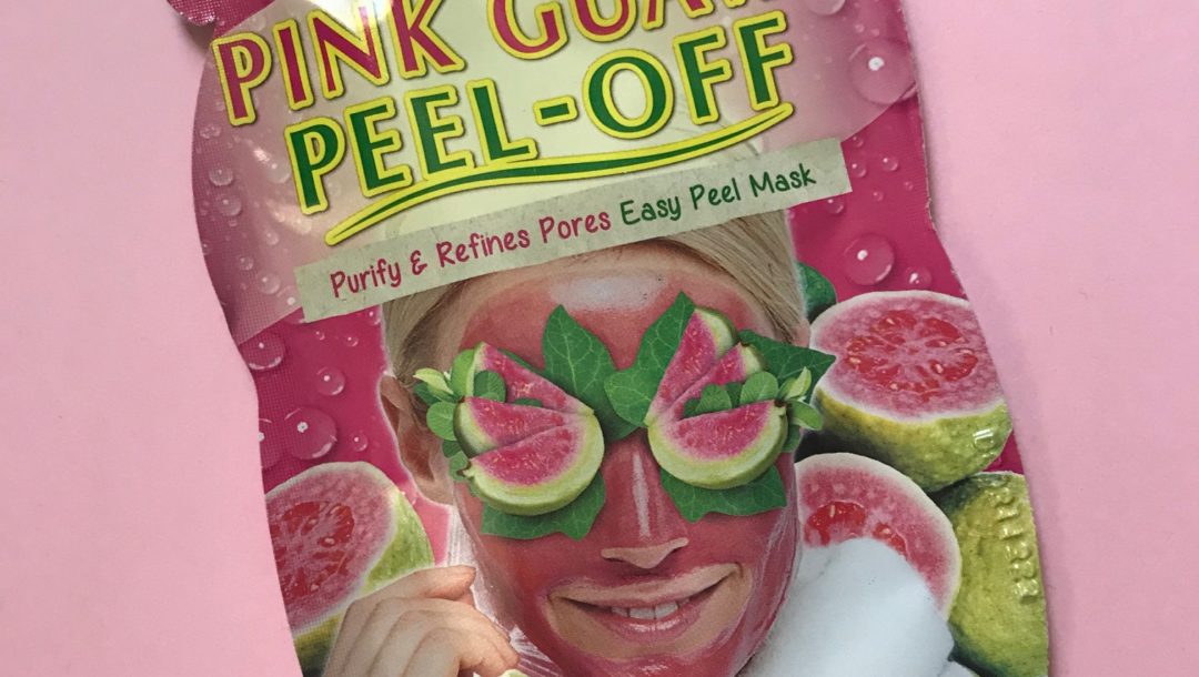 7th Heaven Pink Guava Peel-off Mask in color pink and green single use packaging, neversaydiebeauty.com