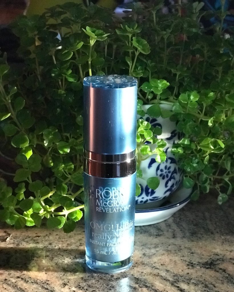 bottle of Robin McGraw Instant Face Shaper probably from a new batch, neversaydiebeauty.com