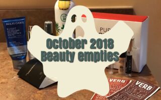 October 2018 empty beauty products, neversaydiebeauty.com