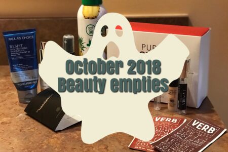 October 2018 empty beauty products, neversaydiebeauty.com