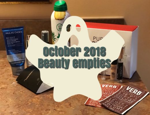 October 2018 empty beauty products, neversaydiebeauty.com