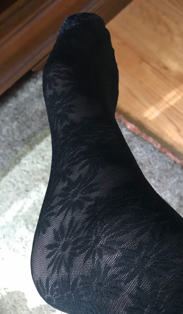 Berkshire anklets in black lace flower pattern, neversaydiebeauty.com