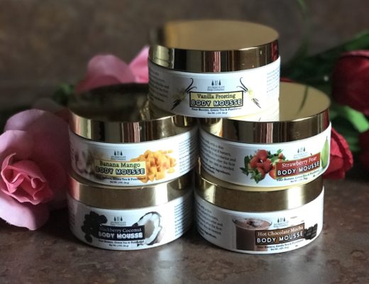 5 jars of Humboldt Soap Company's new Body Mousse in 5 different natural scents, neversaydiebeauty.com