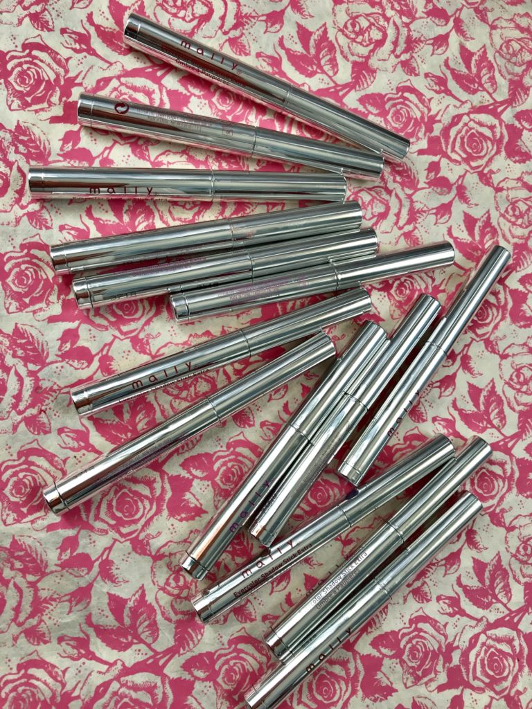 Mally Evercolor Eye Shadow Sticks Extra in silver tubes, neversaydiebeauty.com