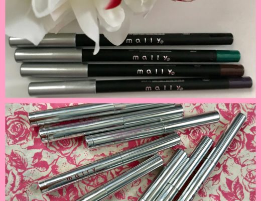collage featuring Mally Evercolor Starlight Waterproof Liners and Evercolor Eye Shadow Sticks Extra, neversaydiebeauty.com
