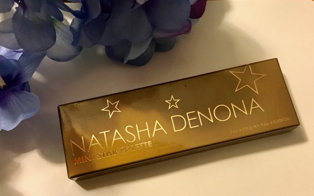 outer gold packaging for Natasha Denona Mini Star Palette, neversaydiebeauty.com