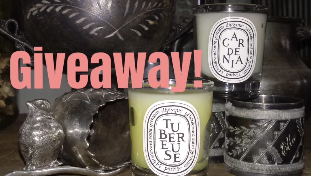 giveaway of 2 Diptyque candles, neversaydiebeauty.com