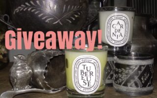 giveaway of 2 Diptyque candles, neversaydiebeauty.com