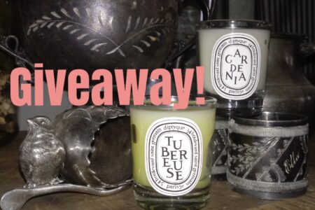 giveaway of 2 Diptyque candles, neversaydiebeauty.com