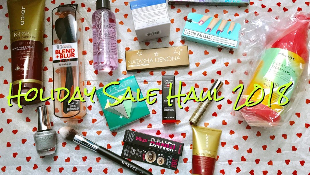 cosmetics that I bought during holiday sales 2018, neversaydiebeauty.com