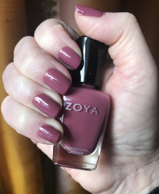 my manicure with Zoya Ruthie Nail Lacquer, a raspberry rose cream, neversaydiebeauty.com