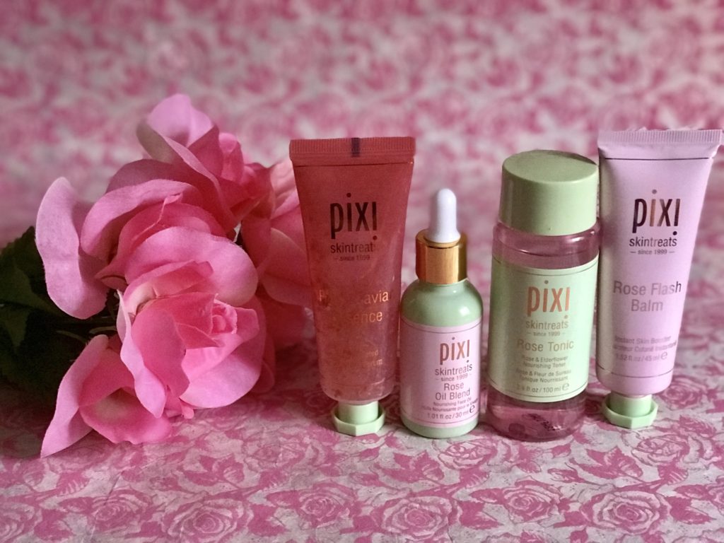 4 Pixi Skintreats rose products, neversaydiebeauty.com