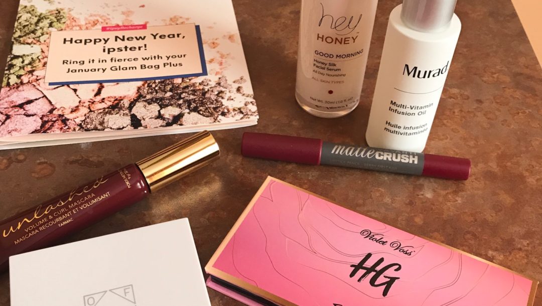 items from my January 2019 Ipsy Glam Bag Plus, neversaydiebeauty.com