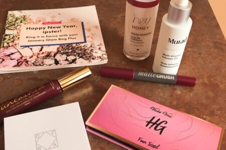 items from my January 2019 Ipsy Glam Bag Plus, neversaydiebeauty.com