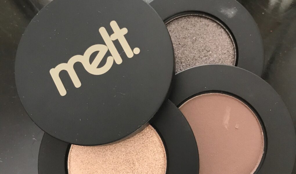 Melt Cosmetics Gun Metal eyeshadow stack open to show the shades, neversaydiebeauty.com