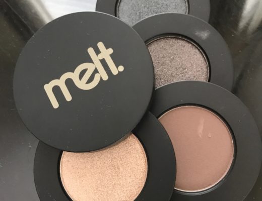 Melt Cosmetics Gun Metal eyeshadow stack open to show the shades, neversaydiebeauty.com