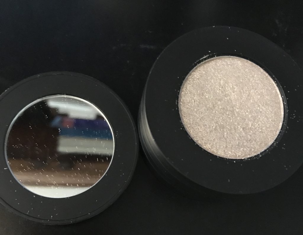 Melt Cosmetics stack mirror and one shadow pan shown separately, neversaydiebeauty.com