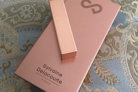 Sylvaine Delacourte Paris copper metal presentation box and purse spray, neversaydiebeauty.com