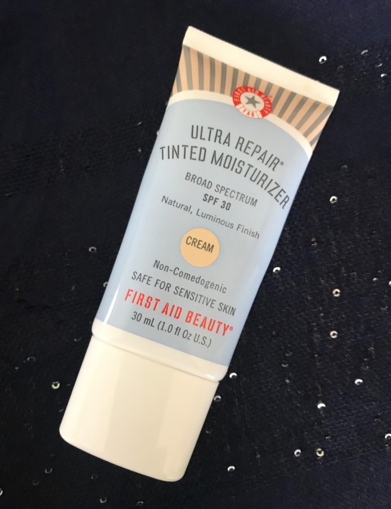 tube of First Aid Beauty Tinted Moisturizer SPF 30, neversaydiebeauty.com