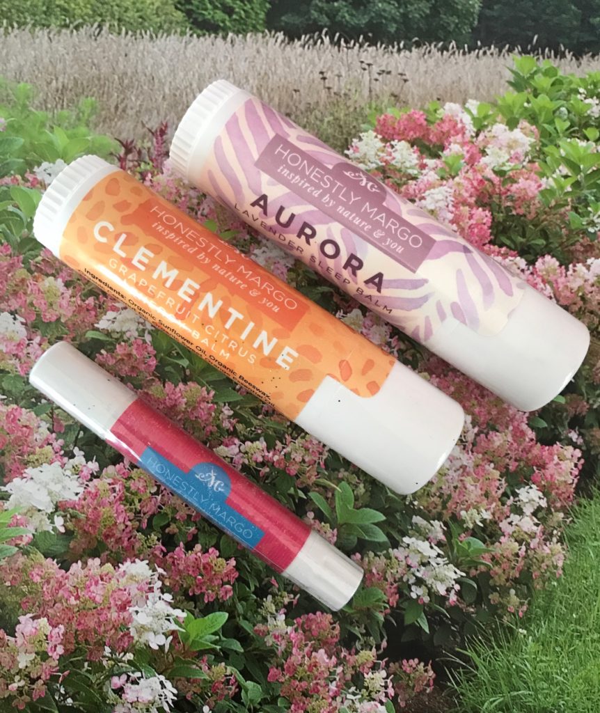 3 tubes of Honestly Margo lip and body balm, neversaydiebeauty.com