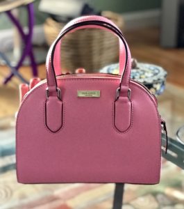 Kate Spade Reiley done satchel bag in Carolina Coral, a peachy-pink
