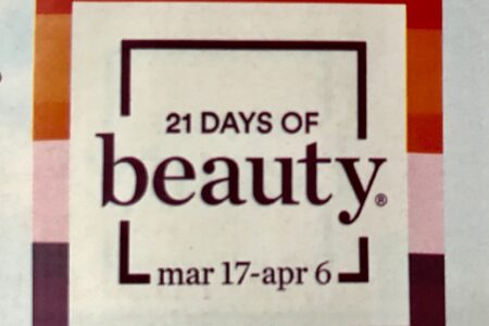 Ulta 21 Days of Beauty logo for Spring 2019, neversaydiebeauty.com