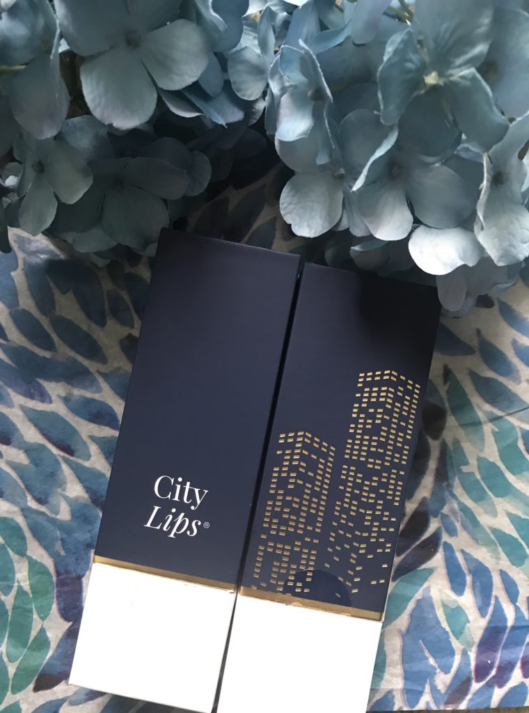 new boxes with city skyline for City Lips, neversaydiebeauty.com
