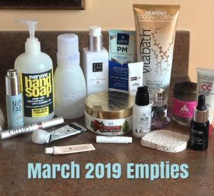 March 2019 beauty empties, neversaydiebeauty.com
