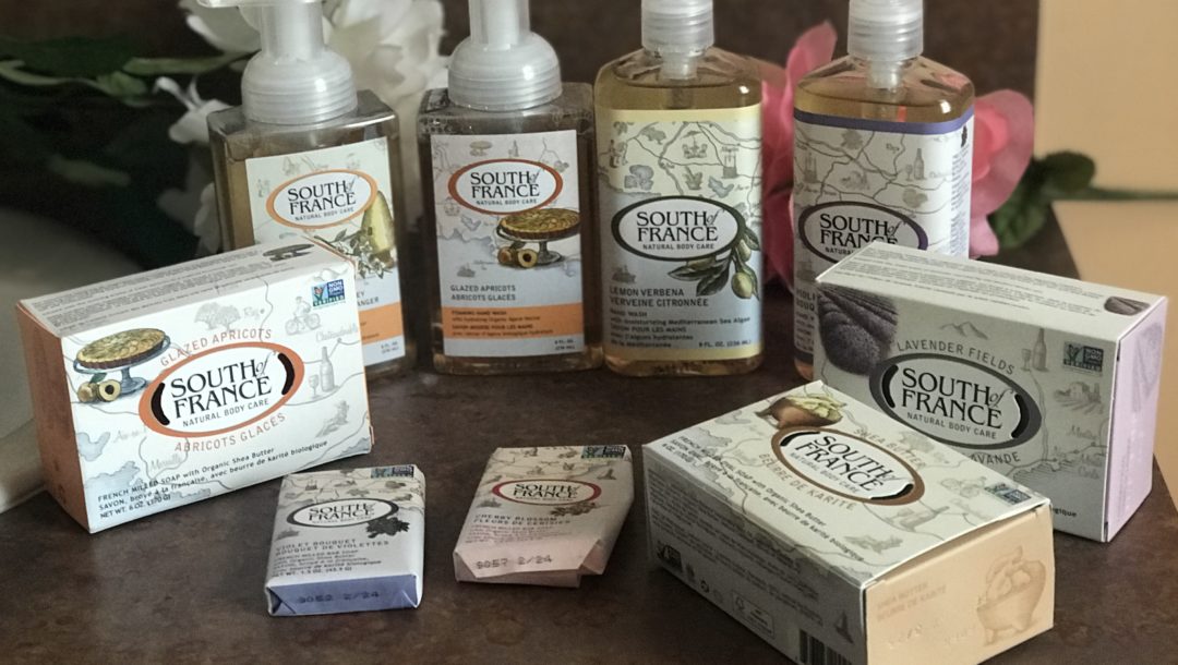 liquid, foaming, full size and travel size bar soaps from South of France Natural Body Care, neversaydiebeauty.com