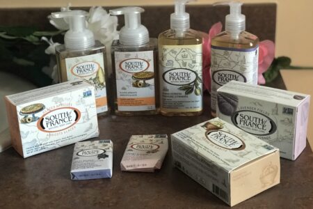 liquid, foaming, full size and travel size bar soaps from South of France Natural Body Care, neversaydiebeauty.com