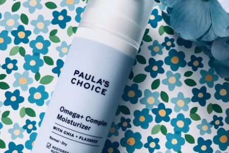 bottle of Paula's Choice Omega+ Complex Moisturizer, neversaydiebeauty.com