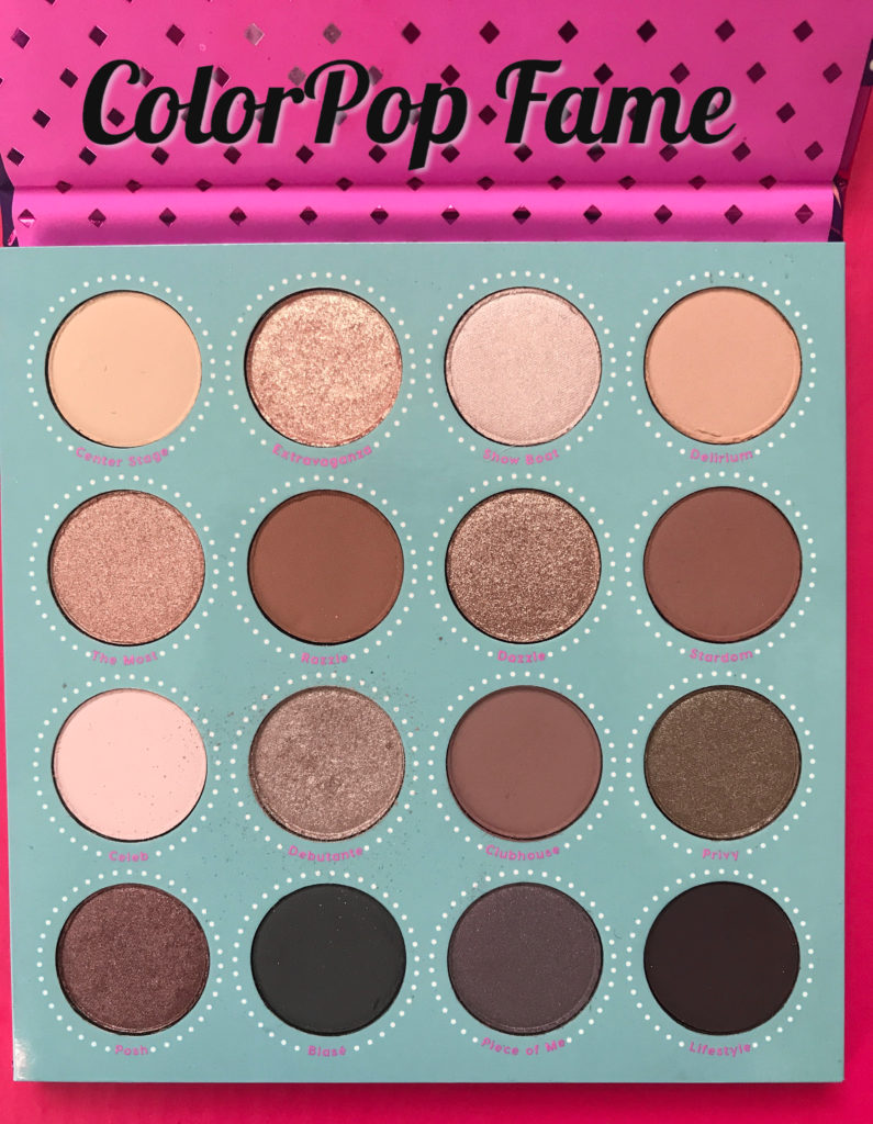 shadow pans in the ColourPop Fame palette, neversaydiebeauty.com