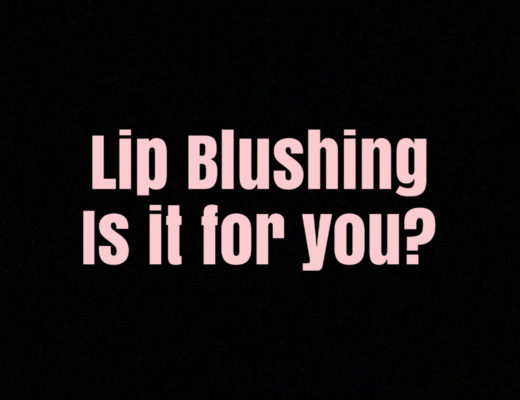 pale pink words on black background: Lip Blushing: Is it for you?