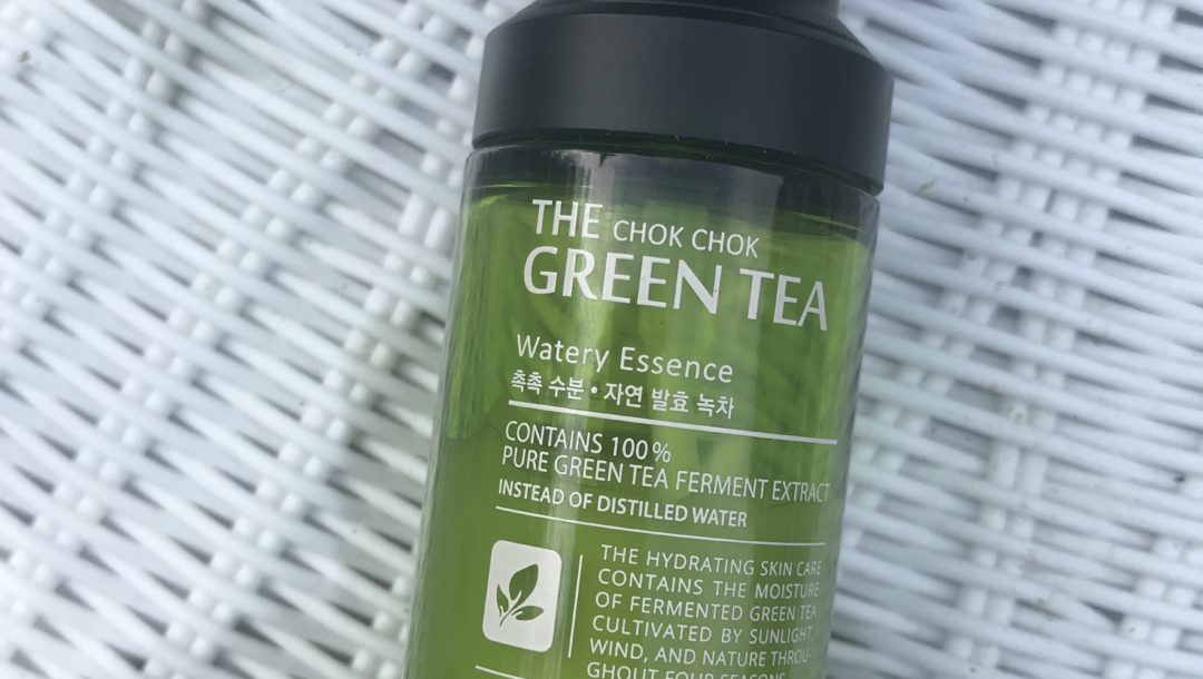 green pump bottle of Tony Moly Green Tea Watery Essence