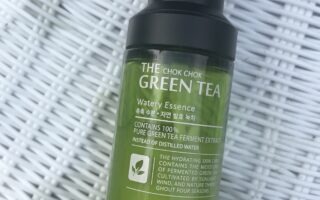 green pump bottle of Tony Moly Green Tea Watery Essence