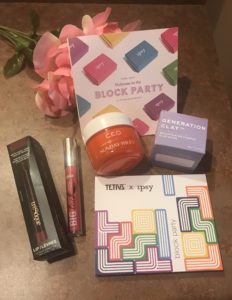 makeup and skincare products in my Ipsy Plus "Block Party" box June 2019, neversaydiebeauty.com