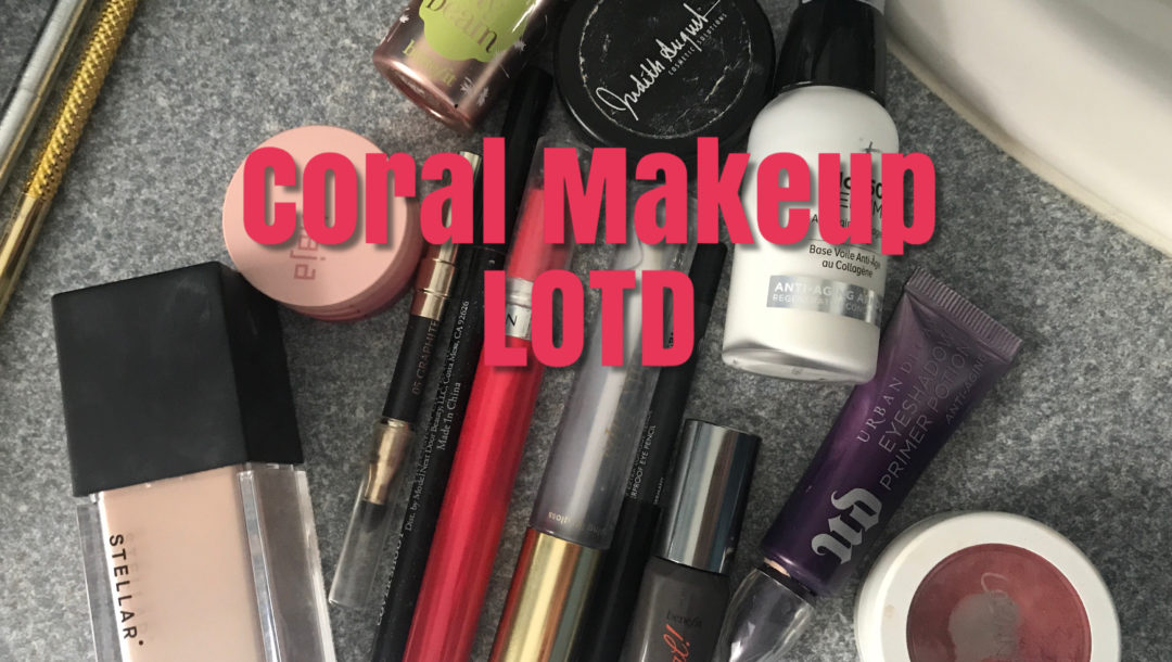 makeup for a coral look, neversaydiebeauty.com