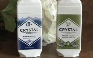 two new Crystal Mineral Enriched Natural Deodorants: Mountain Fresh and Freshly Minted stick deodorants