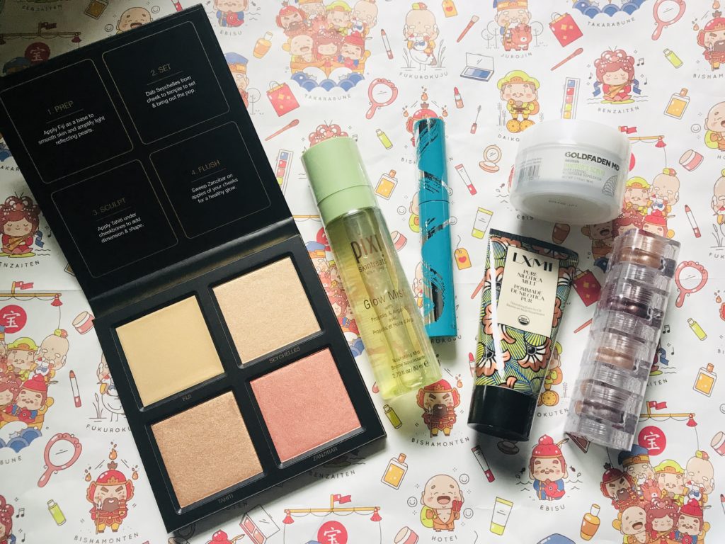 unboxed beauty products from my Ipsy Plus "Dive In" box for July 2019