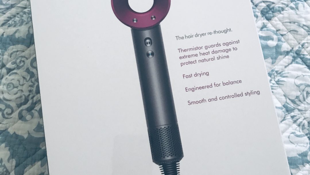 box holding the Dyson Supersonic Hairdryer