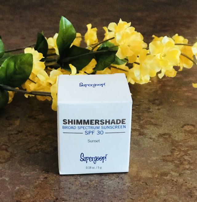 outer box for Supergoop Shimmershade Eyeshadow with Sunscreen